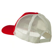 Cotton Brush Mesh Trucker Cap