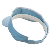 Chinese East Typography Logo Embroidered Brushed Cotton Sun Visor - Lt-Blue OSFM