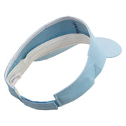 Chinese East Typography Logo Embroidered Brushed Cotton Sun Visor - Lt-Blue OSFM