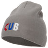 Cuba Country Three-Letter CUB Flag Embroidered 8 Inch Knitted Short Beanie