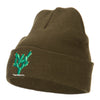 Cactus Embroidered Long Beanie