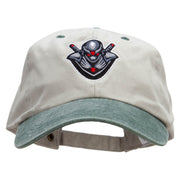 Ninja Gamer Embroidered Pigment Dyed Wash Cap - Beige-Green OSFM