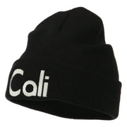 Cali Embroidered Long Beanie