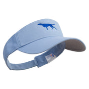 Running Dog Icon Embroidered Cotton Sports Visors - Baby-Blue OSFM