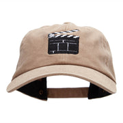 Clapper Board Embroidered Unstructured Cotton Cap