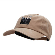 Clapper Board Embroidered Unstructured Cotton Cap