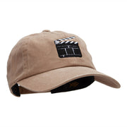 Clapper Board Embroidered Unstructured Cotton Cap