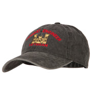 Combat Engineer Veteran Embroidered Washed Cotton Twill Cap