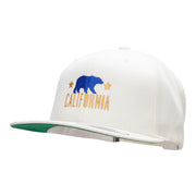 The California Bear Embroidered Wool Blend Prostyle Snapback