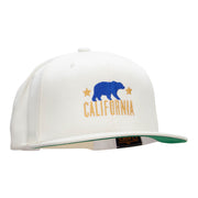 The California Bear Embroidered Wool Blend Prostyle Snapback