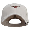 Angry Bull Head Embroidered Low Profile Organic Cotton Cap - Khaki OSFM