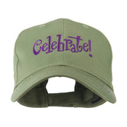 Celebrate Wording Embroidered Cap