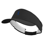 Chinese East Typography Logo Embroidered Brushed Cotton Sun Visor - Black OSFM