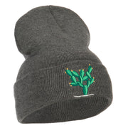 Cactus Embroidered Long Beanie