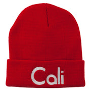 Cali Embroidered Long Beanie