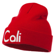 Cali Embroidered Long Beanie