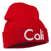 Cali Embroidered Long Beanie