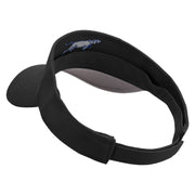 Running Dog Icon Embroidered Cotton Sports Visors - Black OSFM