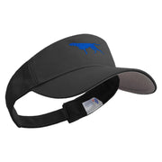 Running Dog Icon Embroidered Cotton Sports Visors - Black OSFM