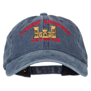 Combat Engineer Veteran Embroidered Washed Cotton Twill Cap