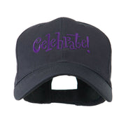 Celebrate Wording Embroidered Cap