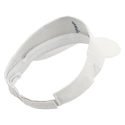 Chinese East Typography Logo Embroidered Brushed Cotton Sun Visor - White OSFM