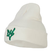 Cactus Embroidered Long Beanie