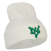 Cactus Embroidered Long Beanie