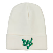 Cactus Embroidered Long Beanie