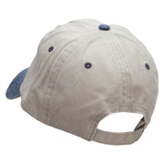 Ninja Gamer Embroidered Pigment Dyed Wash Cap - Beige-Navy OSFM