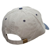 Ninja Gamer Embroidered Pigment Dyed Wash Cap - Beige-Navy OSFM