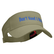 Don't Need A Man Embroidered Cotton Twill Sun Visor