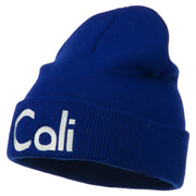 Cali Embroidered Long Beanie