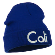 Cali Embroidered Long Beanie