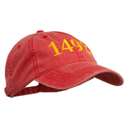 1492 Columbus Day Embroidered Washed Cap