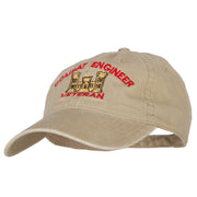 Combat Engineer Veteran Embroidered Washed Cotton Twill Cap