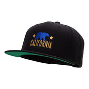 The California Bear Embroidered Wool Blend Prostyle Snapback