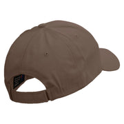 Angry Bull Head Embroidered Low Profile Organic Cotton Cap - Brown OSFM