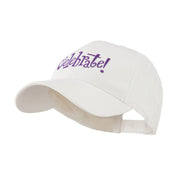 Celebrate Wording Embroidered Cap