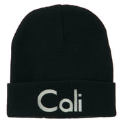 Cali Embroidered Long Beanie