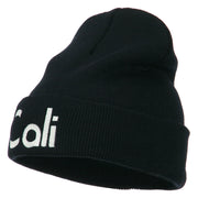 Cali Embroidered Long Beanie