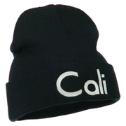 Cali Embroidered Long Beanie