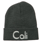 Cali Embroidered Long Beanie