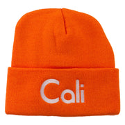 Cali Embroidered Long Beanie