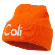 Cali Embroidered Long Beanie