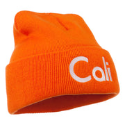 Cali Embroidered Long Beanie