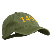 1492 Columbus Day Embroidered Washed Cap