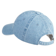 Mirrored Spiral Pinwheel Flower Iron On Patch Denim Cap - Light blue OSFM