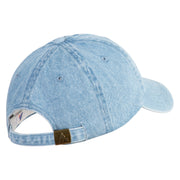 Mirrored Spiral Pinwheel Flower Iron On Patch Denim Cap - Light blue OSFM