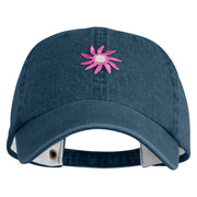 Mirrored Spiral Pinwheel Flower Iron On Patch Denim Cap - Dark blue OSFM